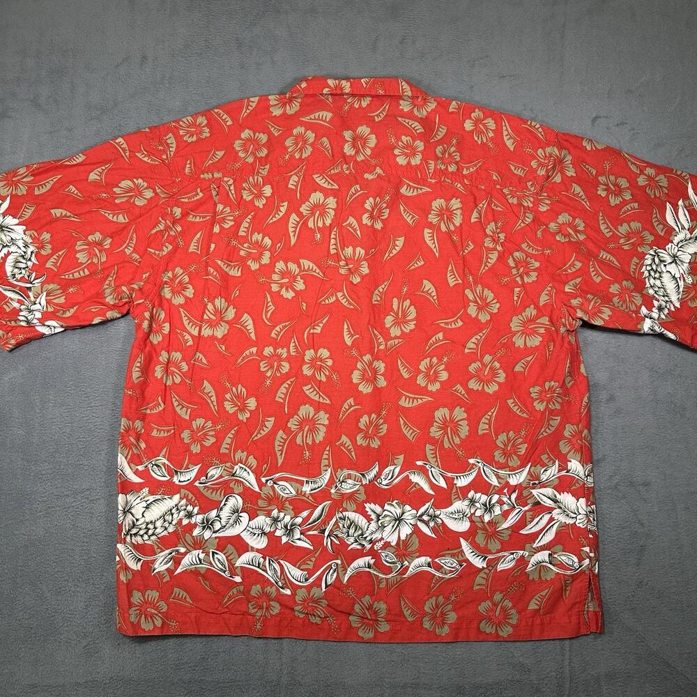 Y2K Arkansas Razorbacks Hawaiian Shirt Red Floral Aloha Men’s XL Spike Sports - Picture 8 of 8